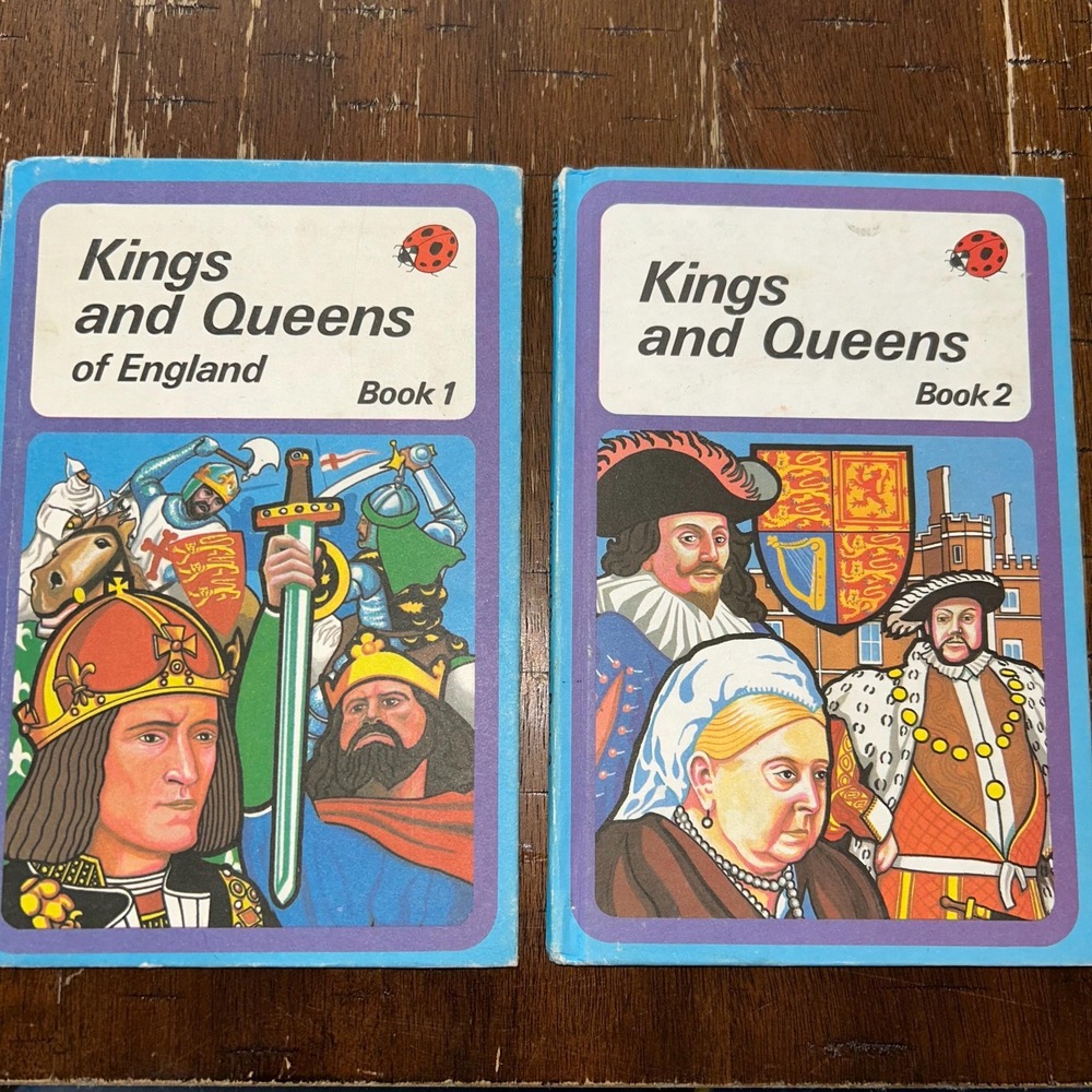Vintage Ladybird Books Kings And Queens Of England Vol 1 & 2 1970s UK